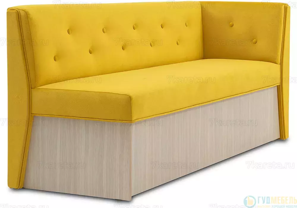 кухонный диван Верона с углом Желтый