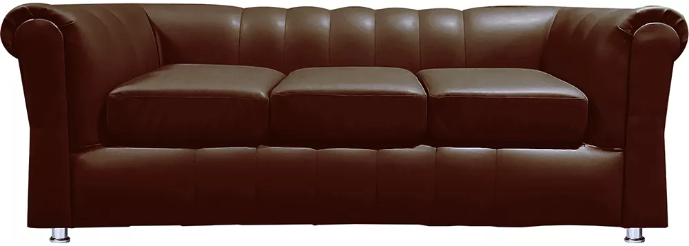 диван из натуральной кожи Брайтон-3 (Честер-3) Браун СПБ