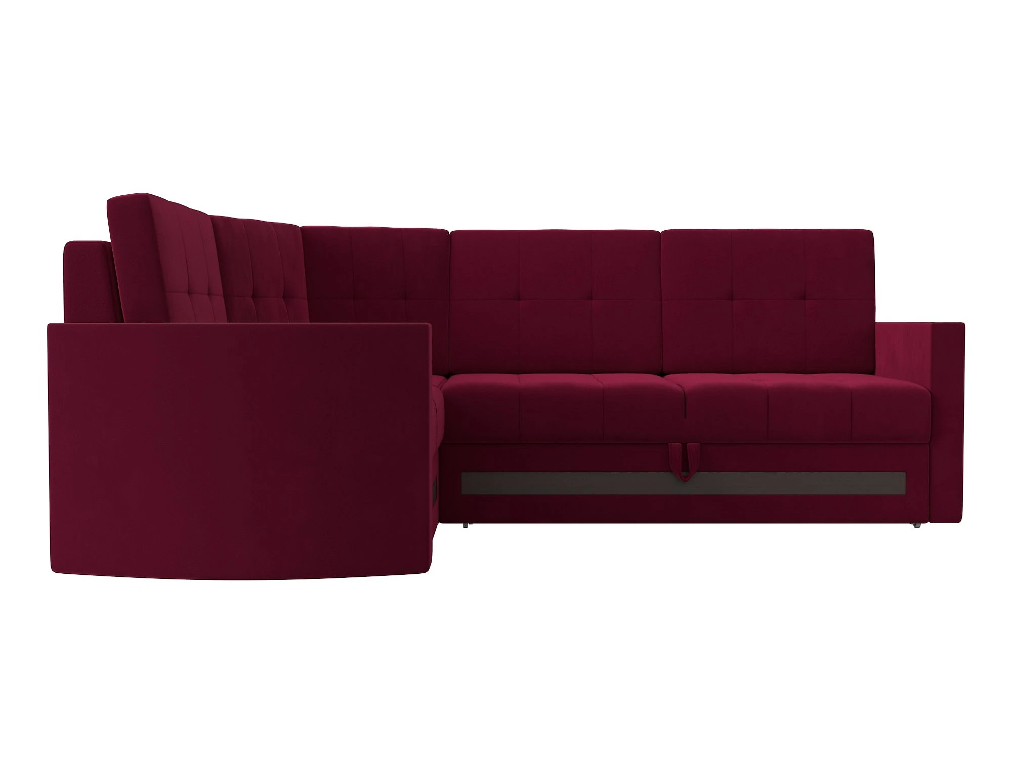 Угловой диван красный Белла Дизайн 10