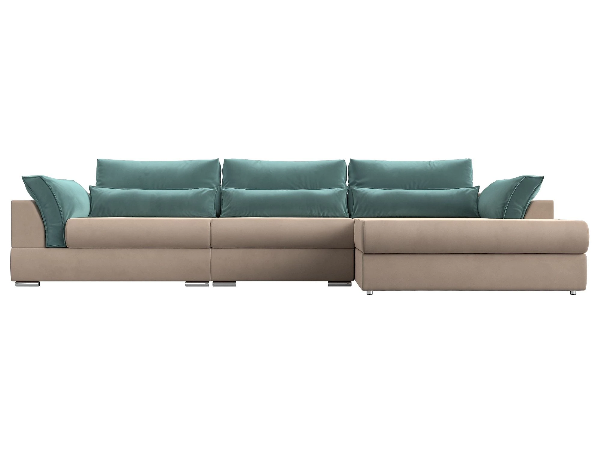Угловой диван с независимым пружинным блоком Пекин Лонг Плюш Дизайн 1
