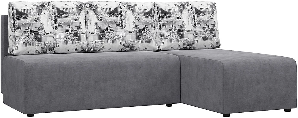 Угловой диван без подлокотников Сеул Графит Сити