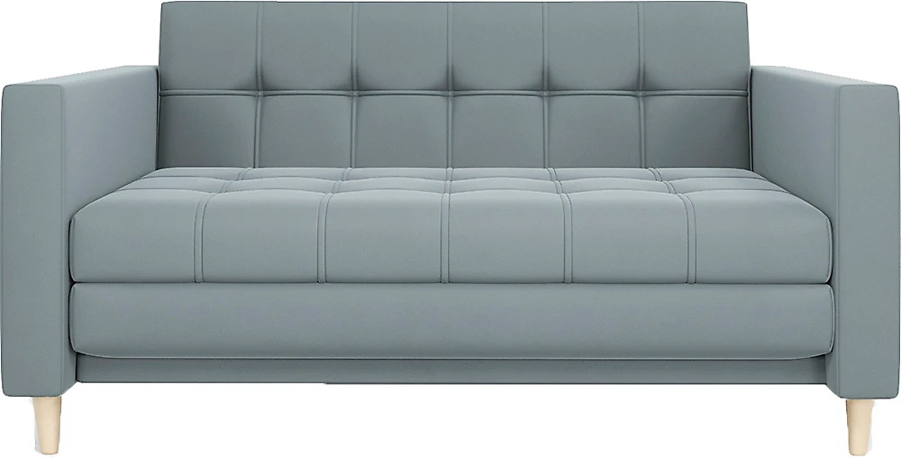 Прямой диван серого цвета Квадро Плюш Дизайн-9