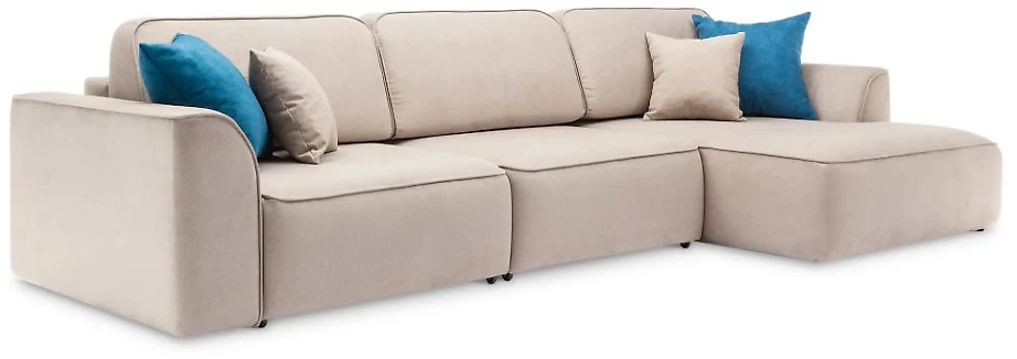 Угловой диван из велюра Тибр Беж