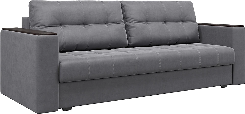 Прямой диван серого цвета Boss Rich-2 (Босс) Плюш Дизайн 3