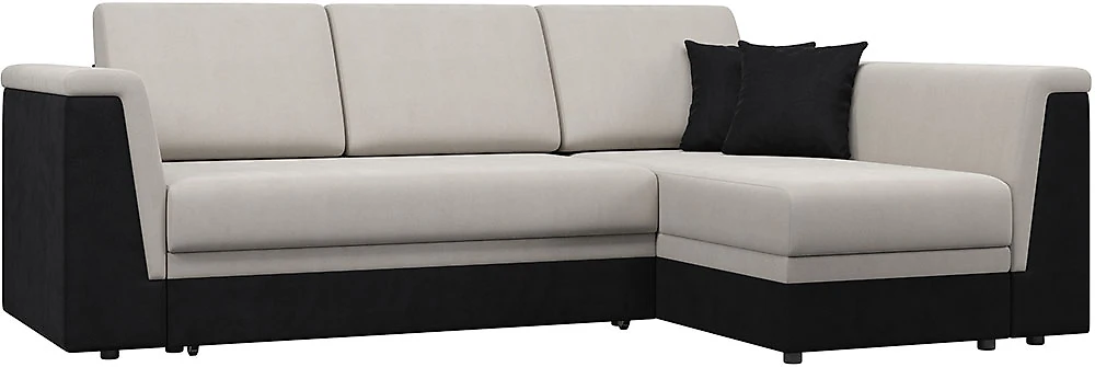 Угловой диван с подлокотниками Токио Плюш Домино