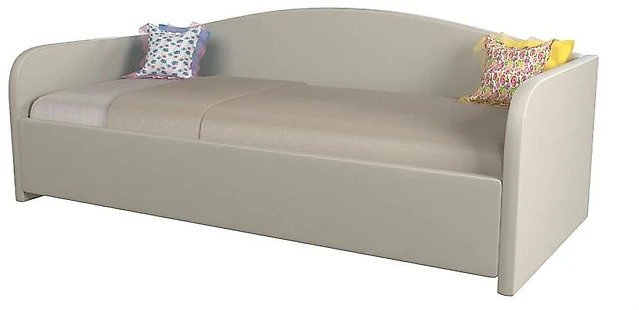 Кровать из экокожи Uno Вайт (Сонум)