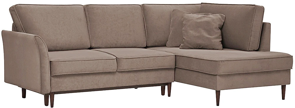 Угловой диван с подушками Джулия Софт Латте
