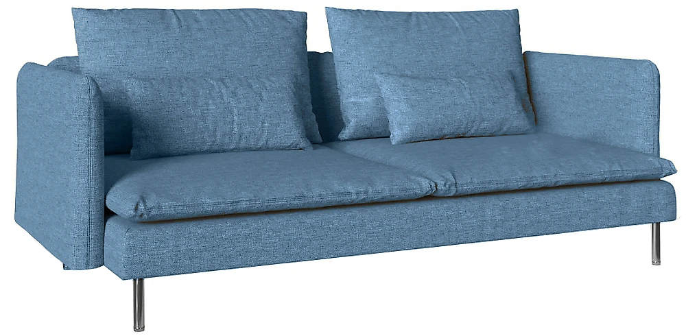 Синий прямой диван Седерхамн трехместный Кантри Дизайн 3