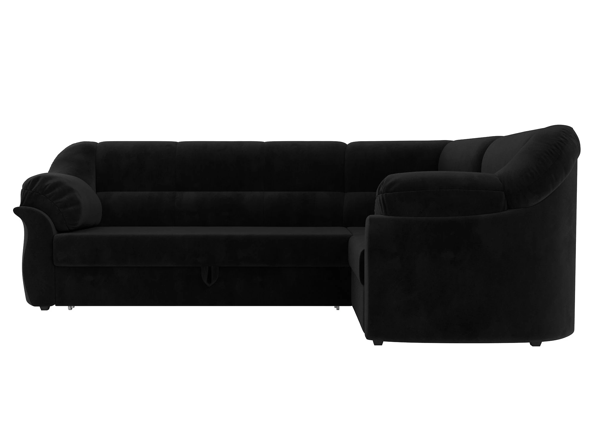 Чёрный диван Карнелла Плюш Дизайн 19