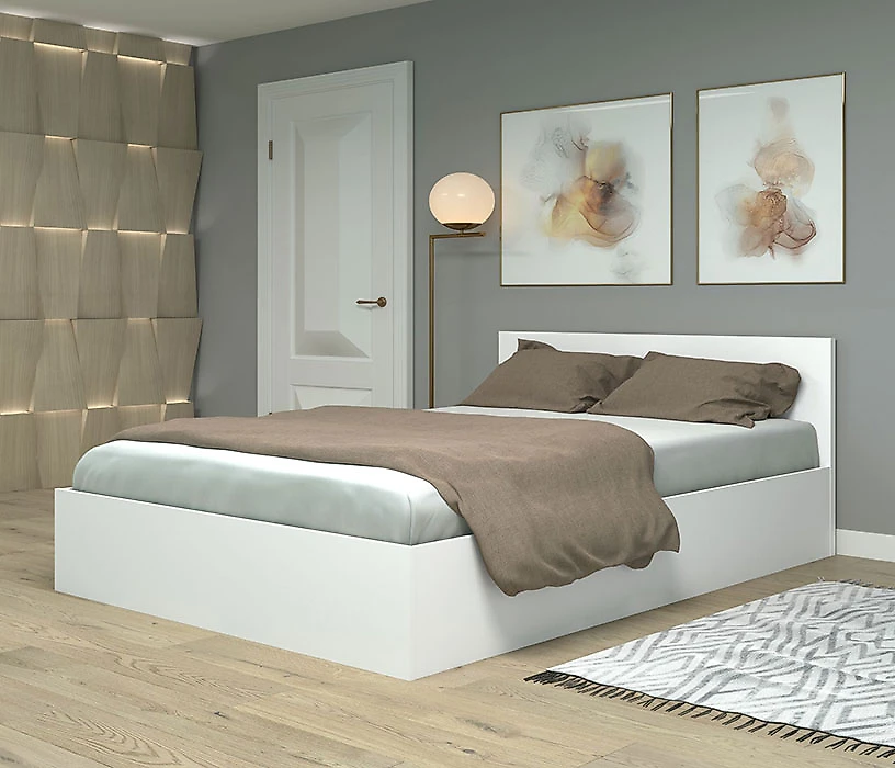 кровать в стиле минимализм Фреш КРФР-3-ПМ-1400 Дизайн-1