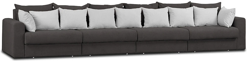 Прямой диван-трансформер Модена-3 Плюш Шоколад-2