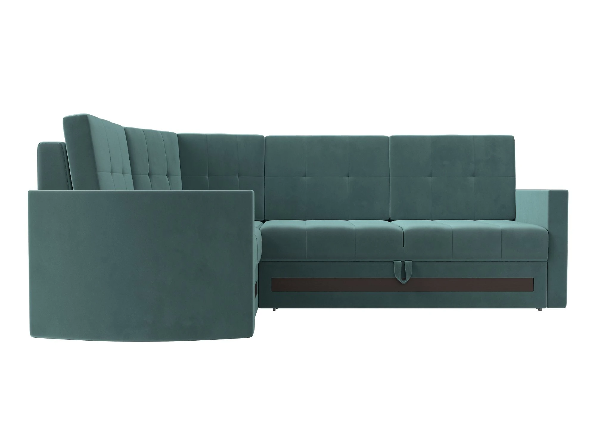 Угловой диван из велюра Белла Плюш Дизайн 3