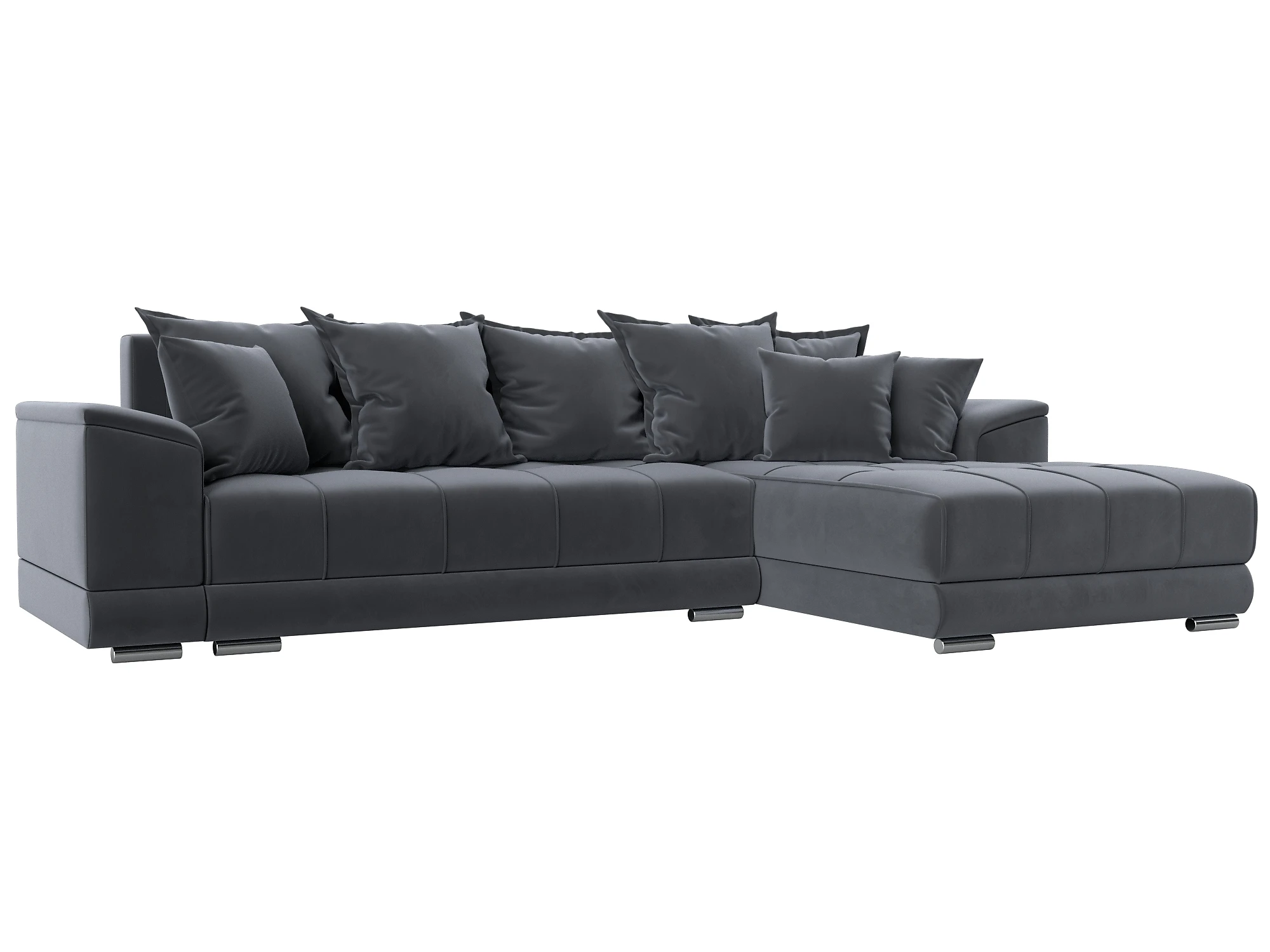 Угловой диван с левым углом НордСтар Плюш Дизайн 6