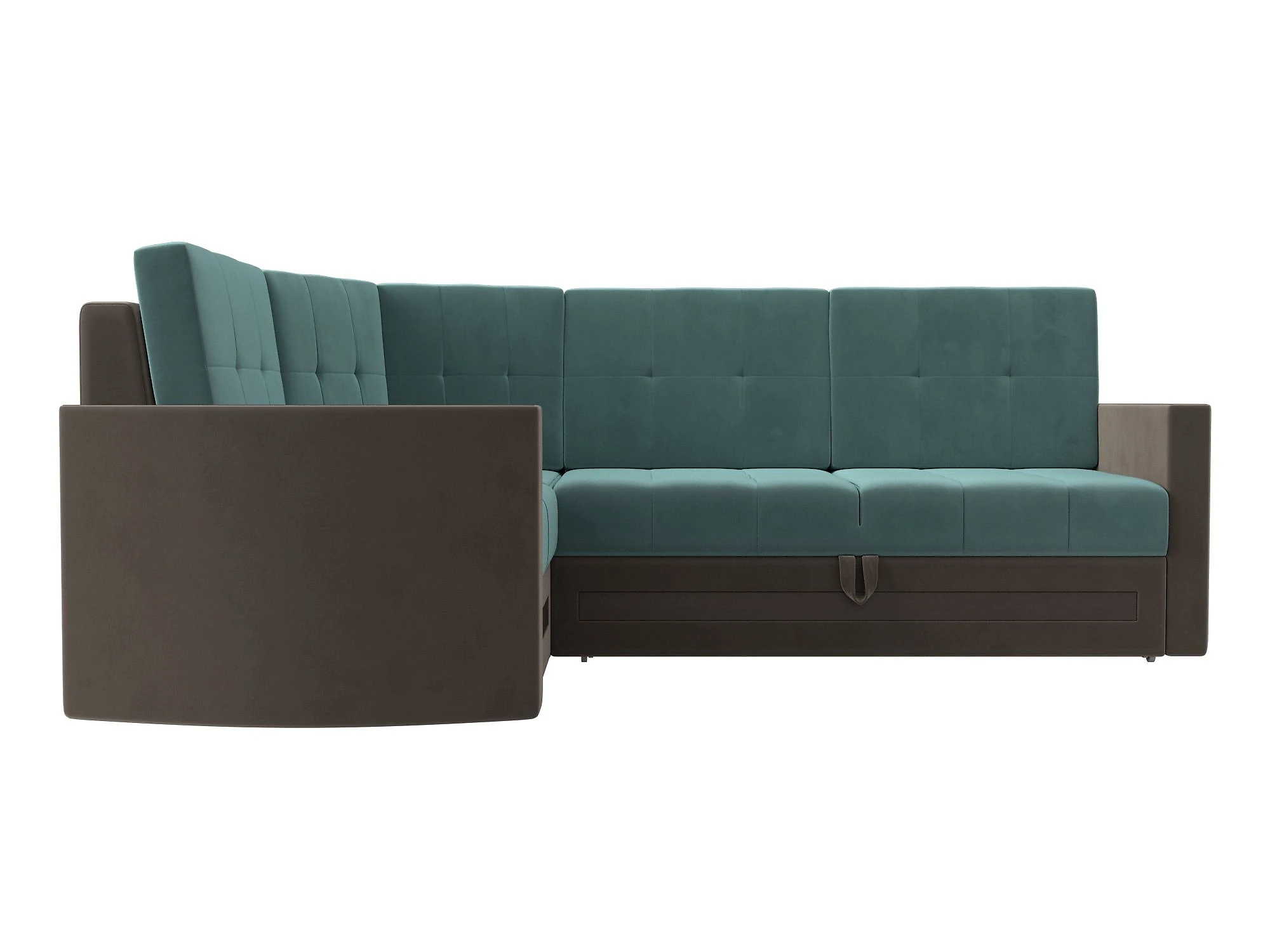 Угловой диван из велюра Белла Плюш Дизайн 4