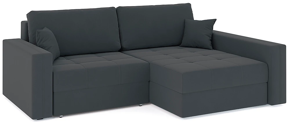 Угловой диван из велюра Брест-2 Плюш Грей