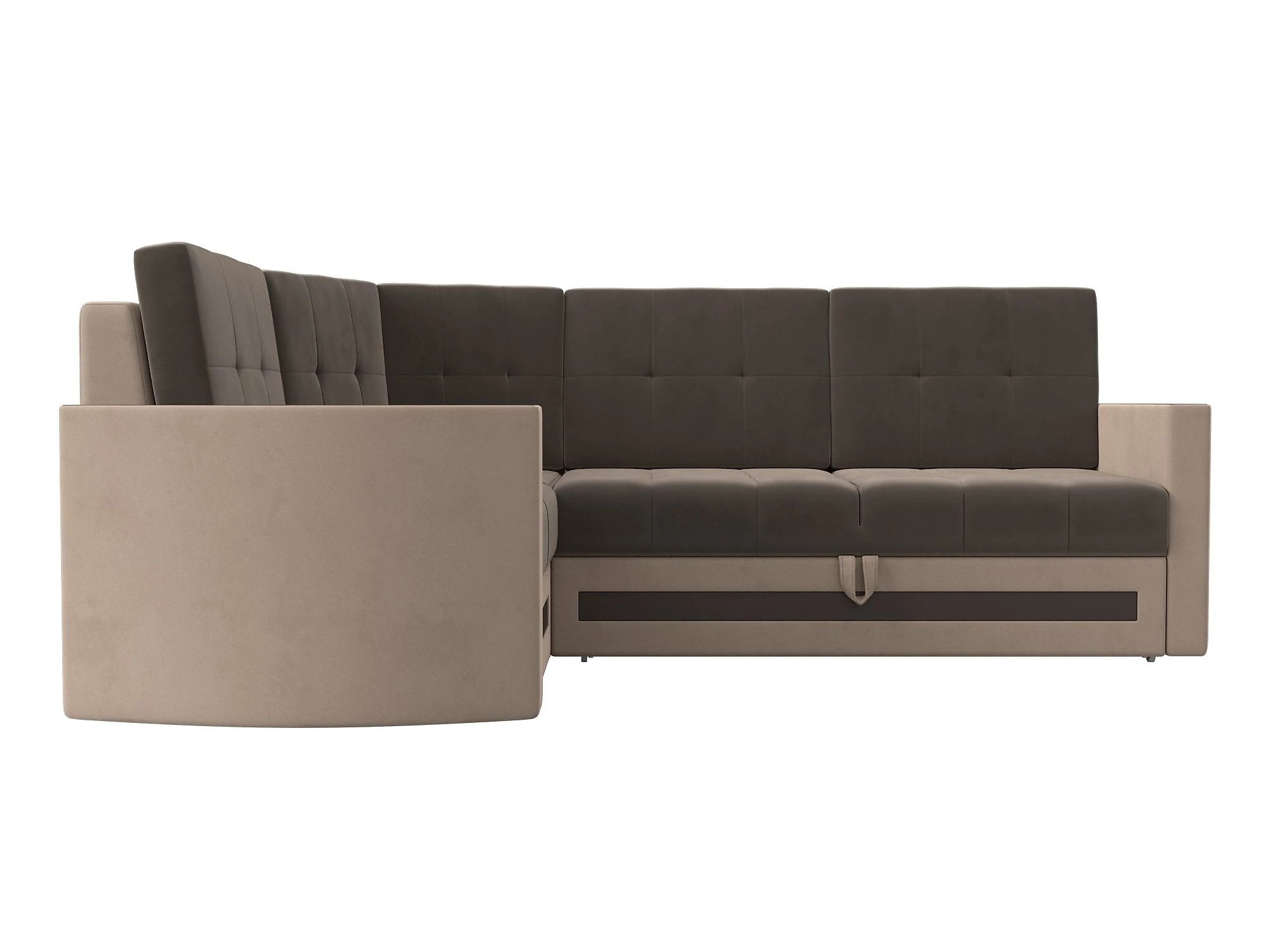 Угловой диван из велюра Белла Плюш Дизайн 10
