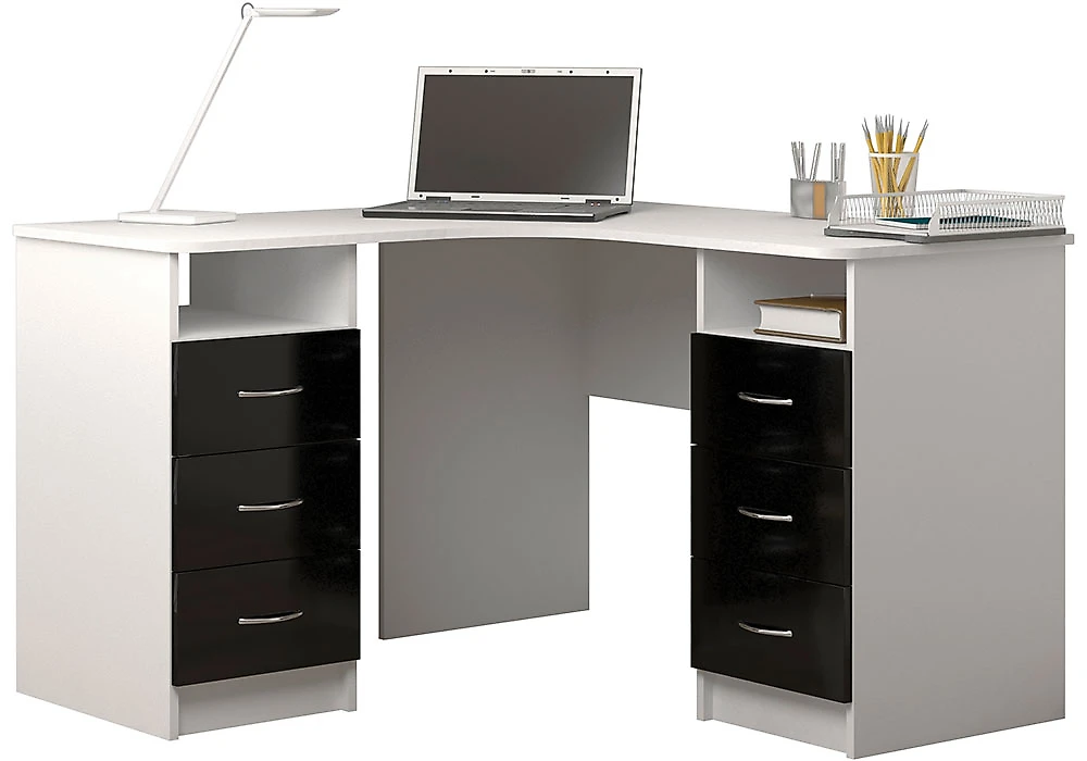 Письменные столы с тумбой СПУ-5 МДФ Дизайн-1
