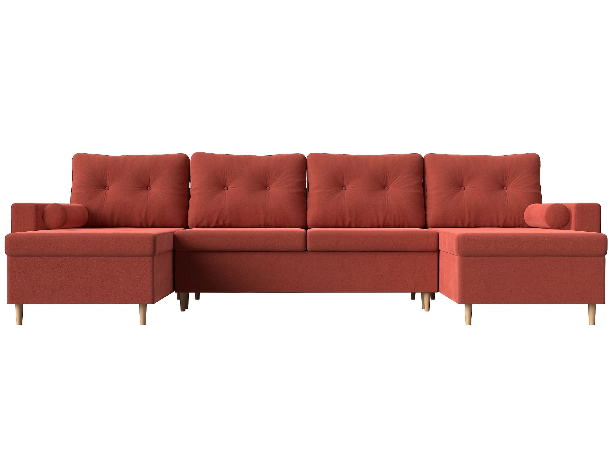 Красный модульный диван Белфаст-П Дизайн 12