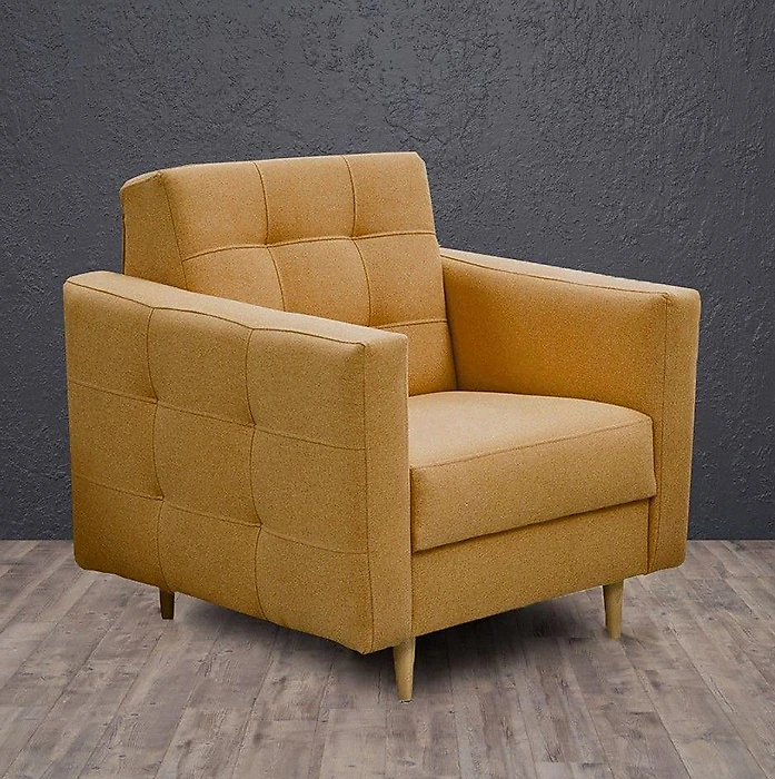 кресло желтое Брисбен Дизайн 2