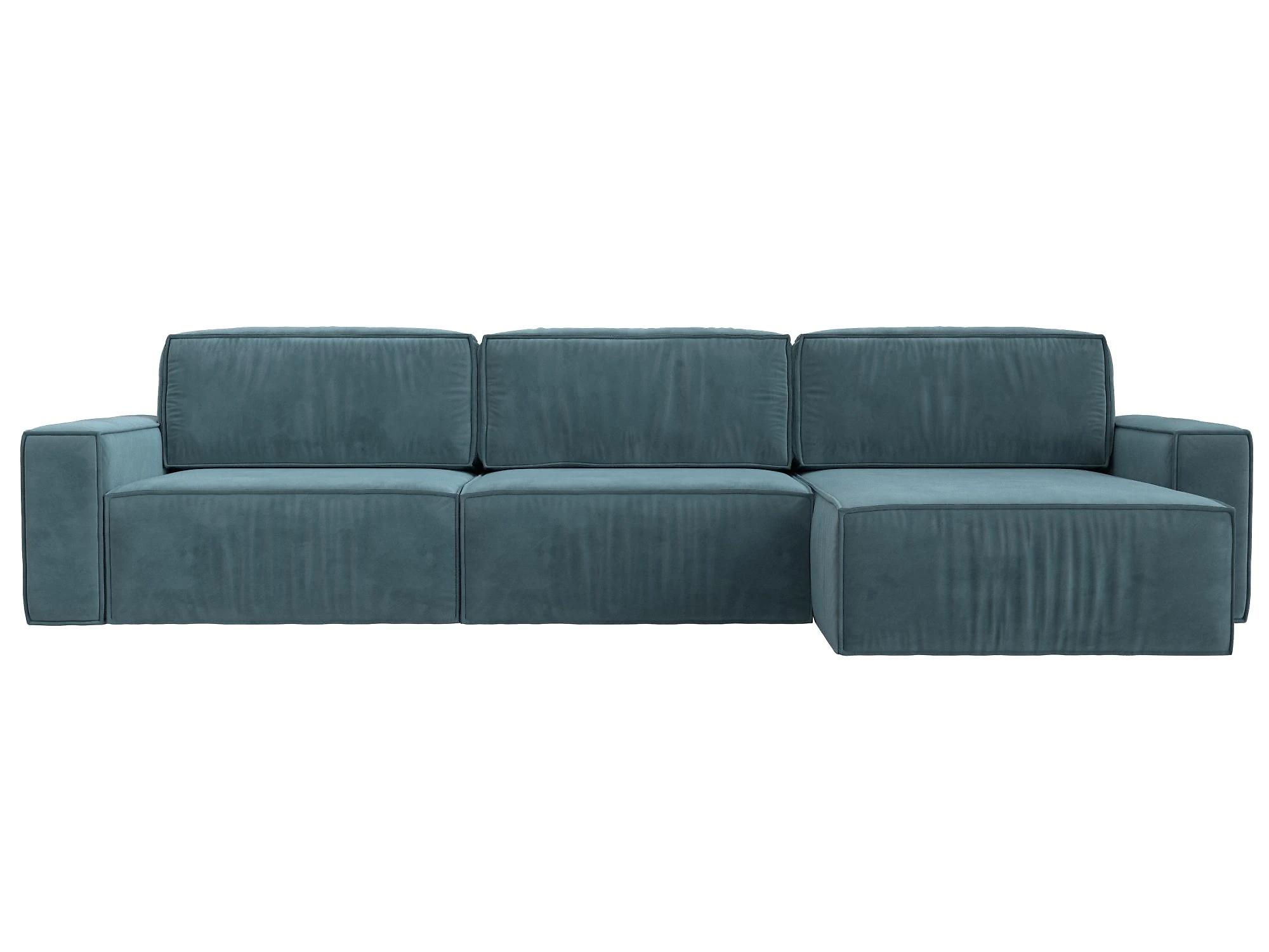 Угловой диван из ткани антикоготь Прага Классик лонг Плюш Дизайн 2