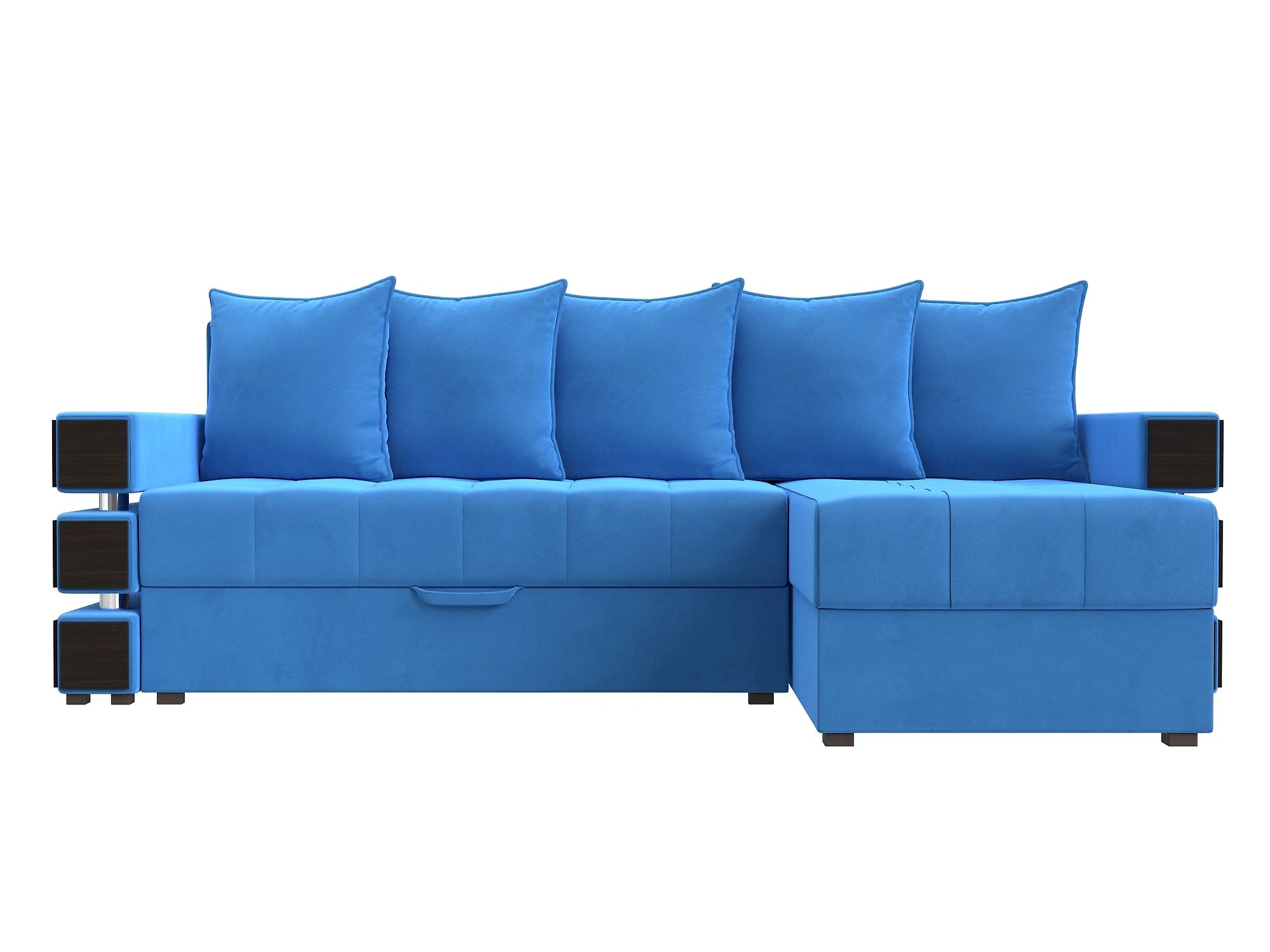 Бирюзовый угловой диван Венеция Плюш Дизайн 1