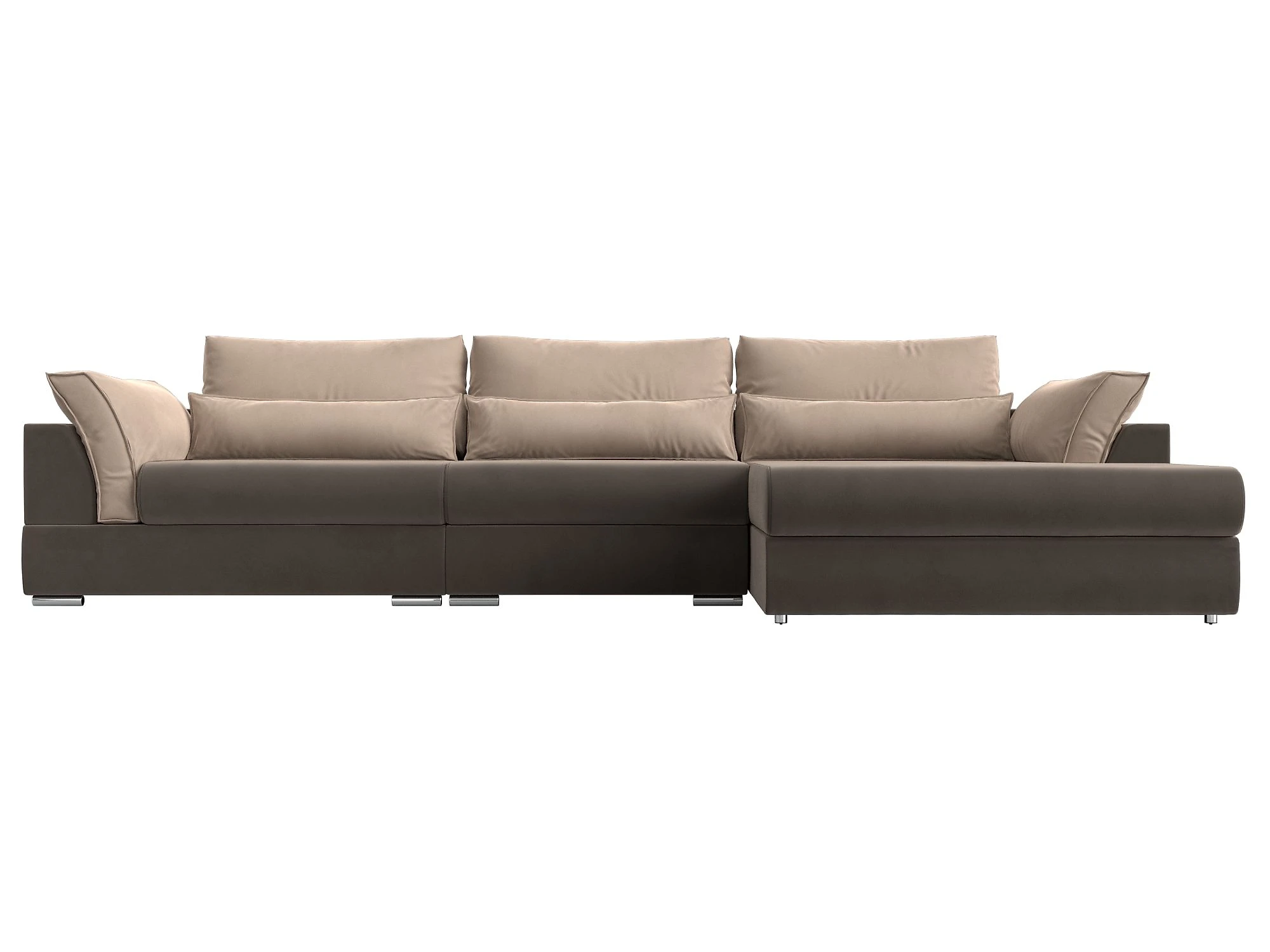 Угловой диван с независимым пружинным блоком Пекин Лонг Плюш Дизайн 11