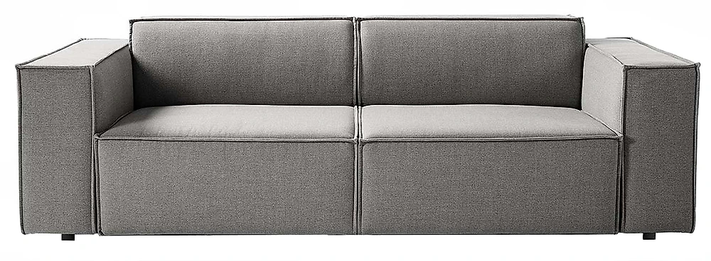 Прямой диван серого цвета Лофт Грей еврокнижка
