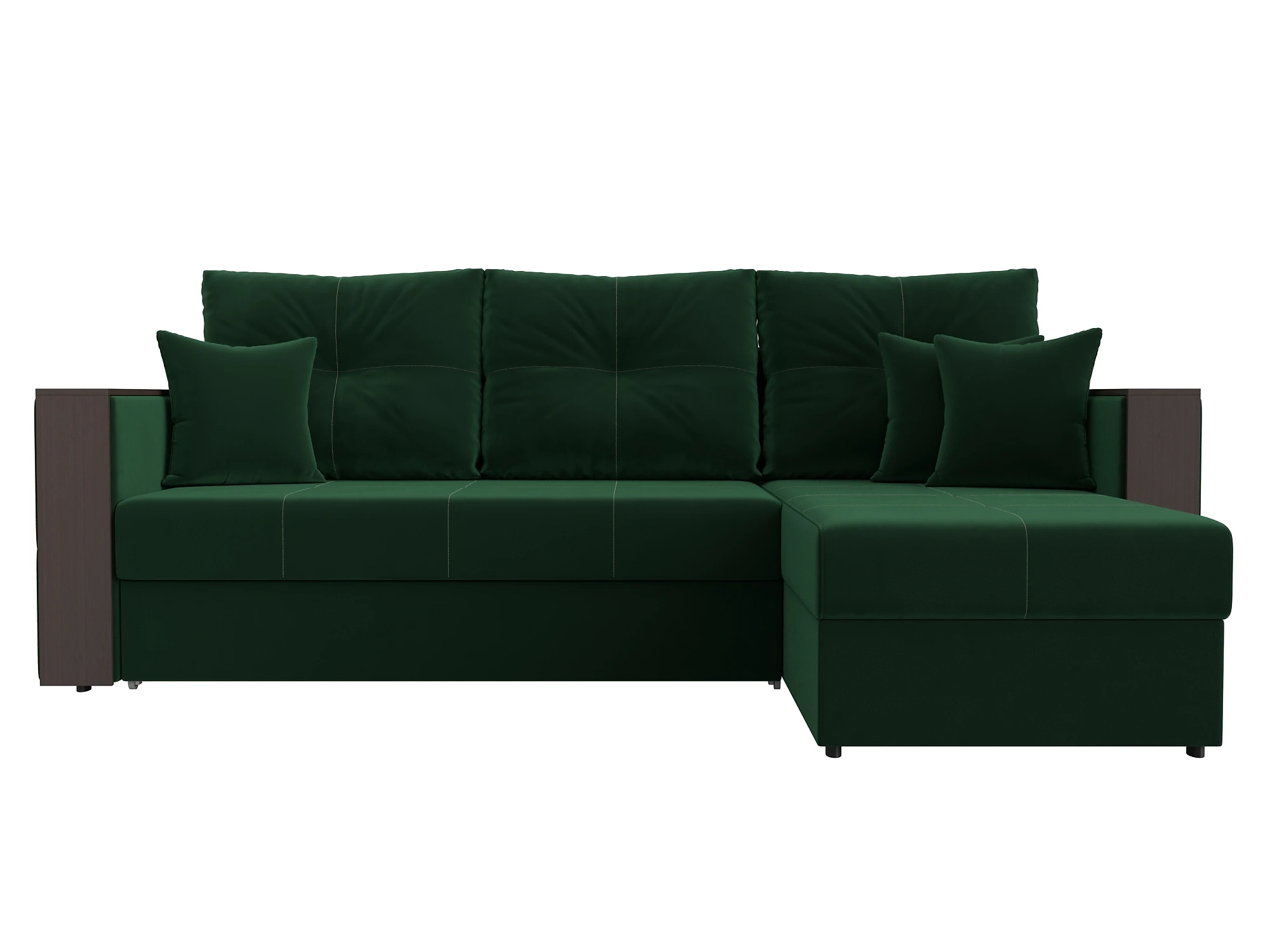 Угловой диван из велюра Валенсия Плюш Дизайн 4