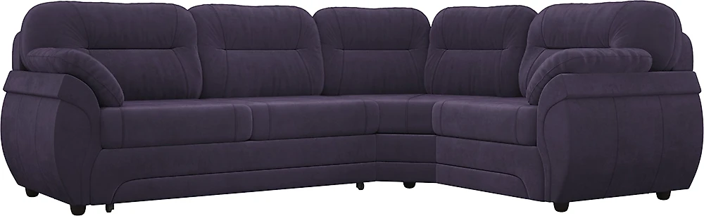Угловой диван из велюра Бруклин Фиолетовый