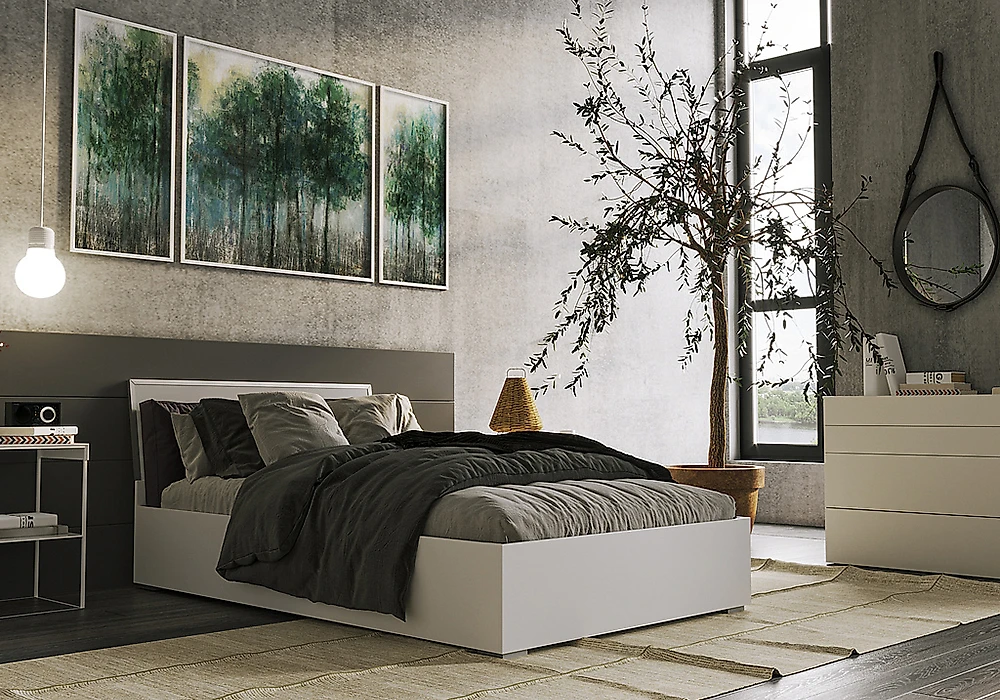 кровать в стиле минимализм Теона - Афина 160х200 с матрасом