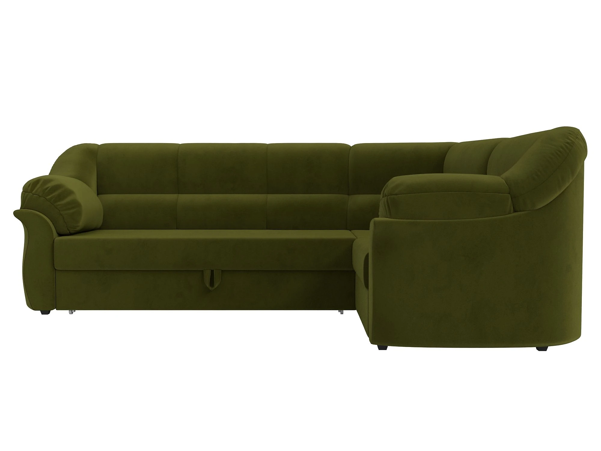 Зелёный угловой диван Карнелла Дизайн 11