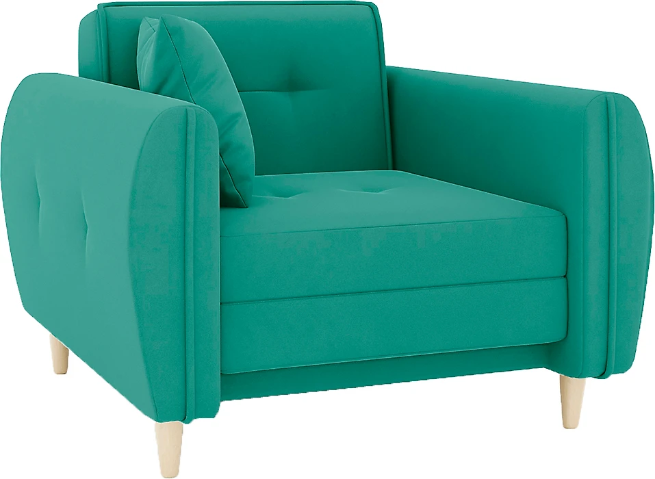 Зелёное кресло Анита Плюш Дизайн-2