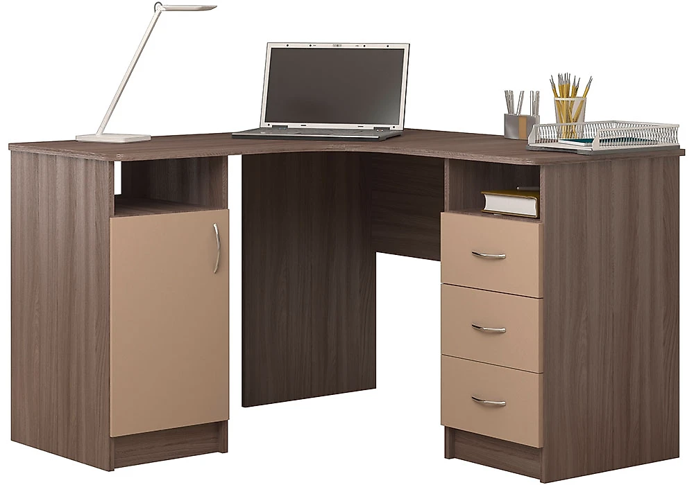 Письменные столы с тумбой СПУ-4 МДФ Дизайн-3