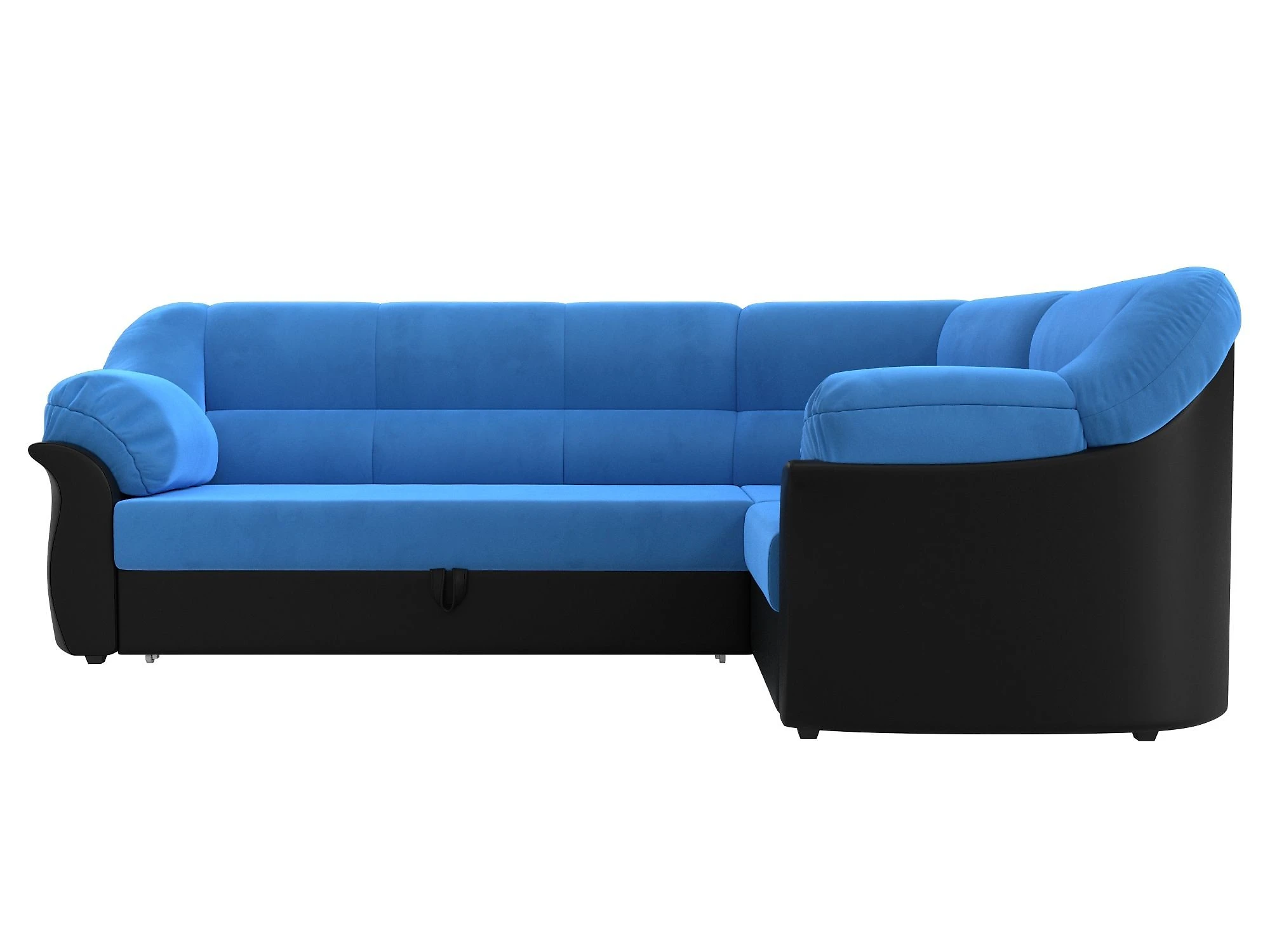 Угловой диван без подушек Карнелла Плюш Дизайн 2