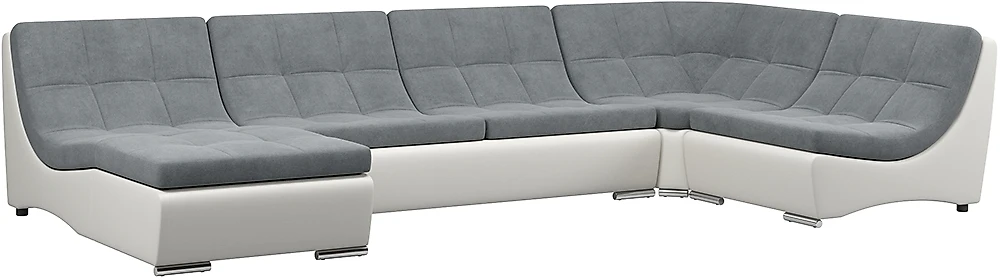 Угловой диван из велюра Монреаль-2 Слэйт