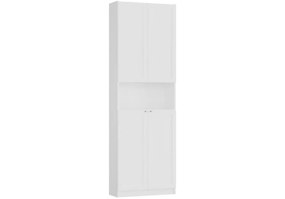 Высокий распашной шкаф Билли-22 (Smart) Белый