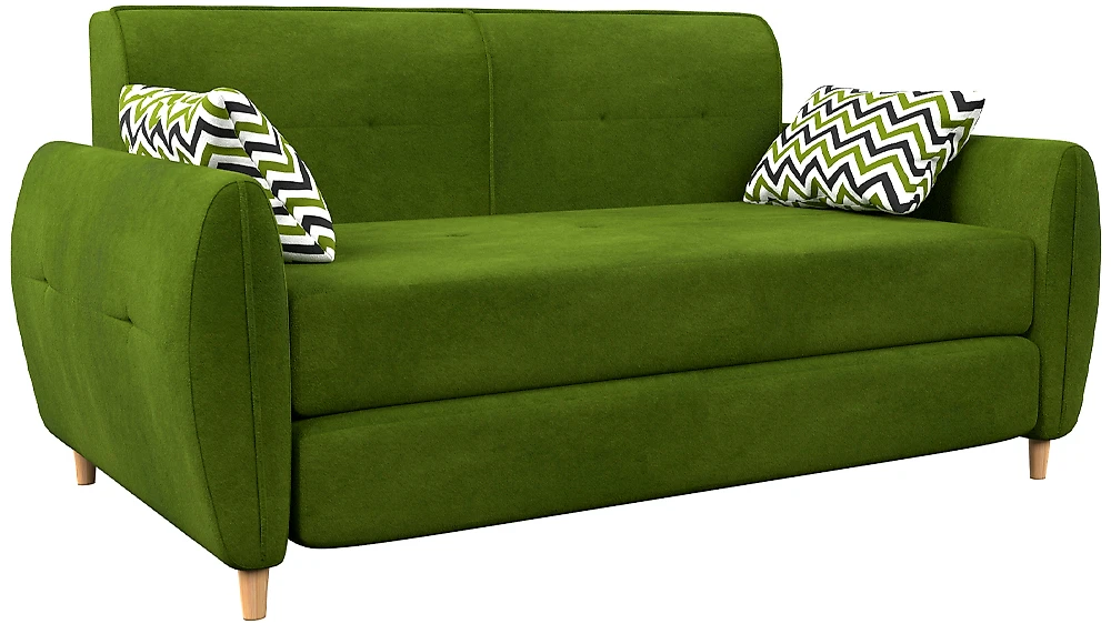 Зелёный диван аккордеон Анита Плюш Дизайн 6