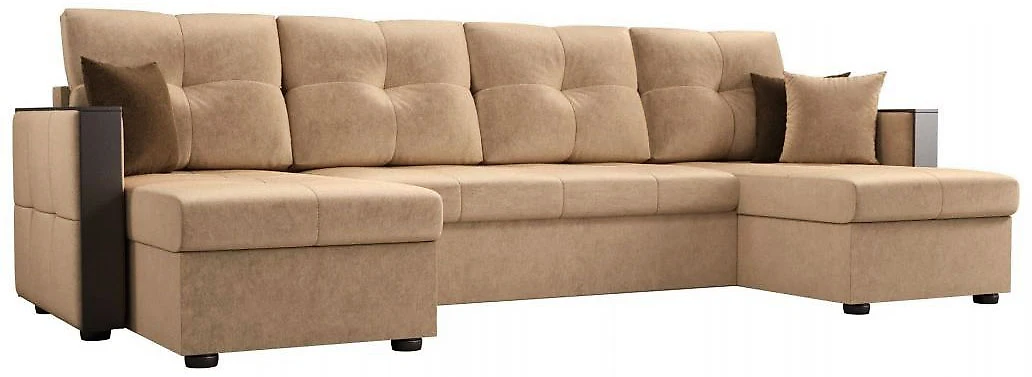 Угловой диван длиной 300 см Валенсия-П Плюш Латте