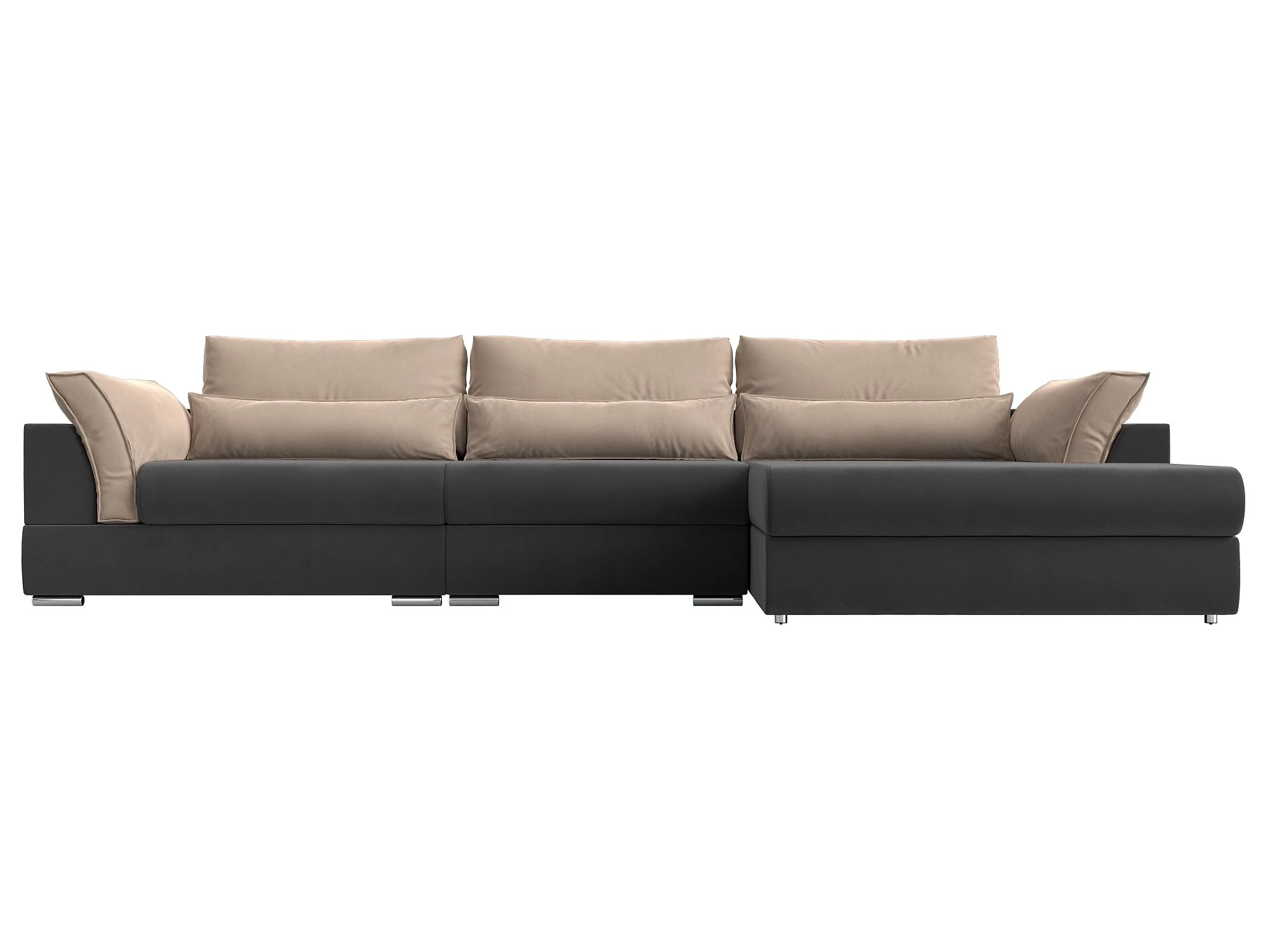 Угловой диван с независимым пружинным блоком Пекин Лонг Плюш Дизайн 12