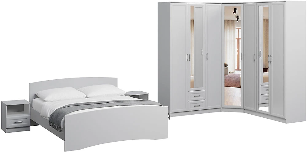 Модульная спальня  Милена-4 Серый