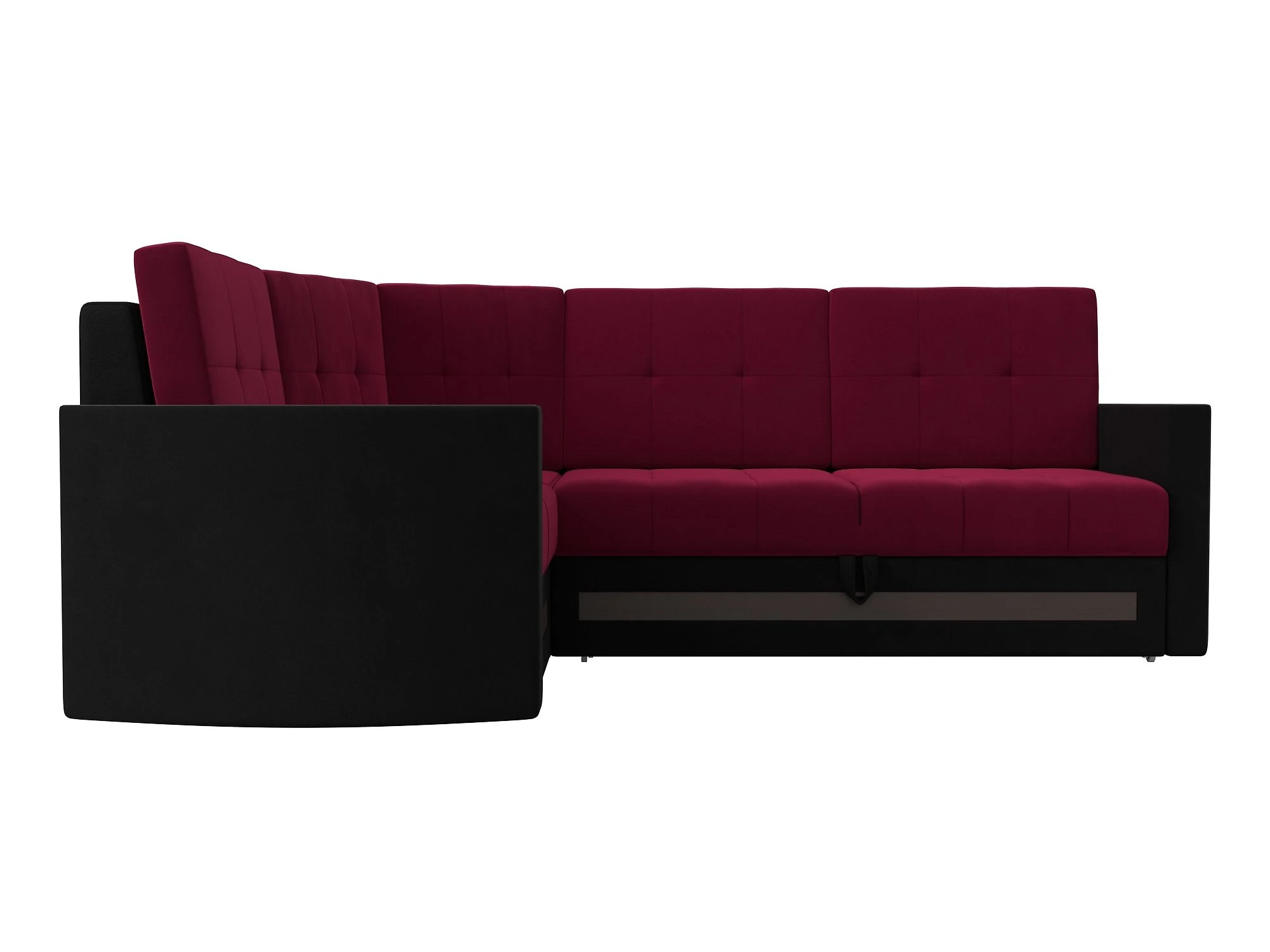 Угловой диван красный Белла Дизайн 11