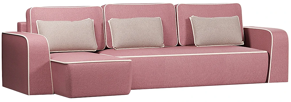 Угловой диван с независимым пружинным блоком Линда Пинк