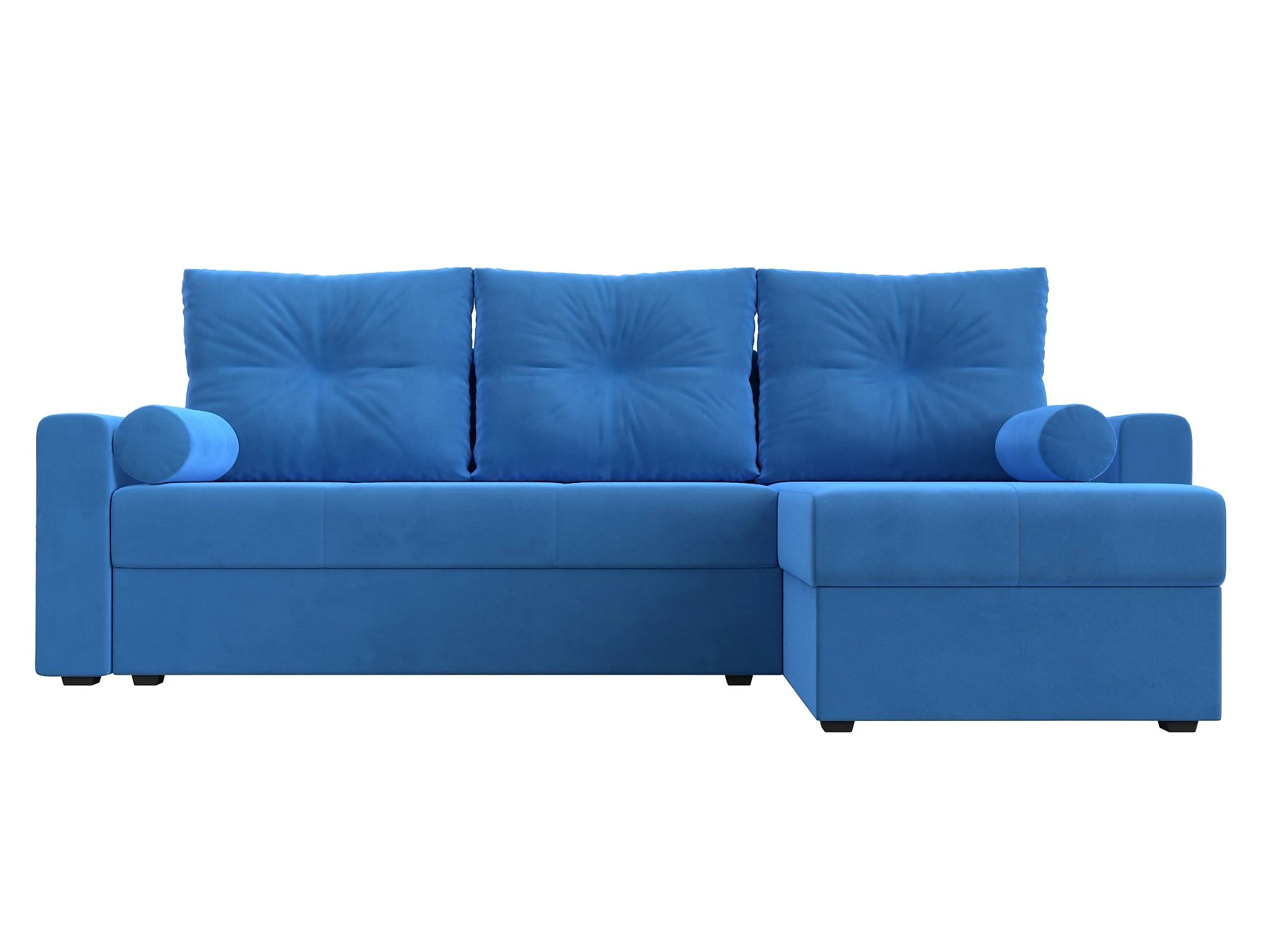Угловой диван с подушками Верона Лайт Плюш Дизайн 3