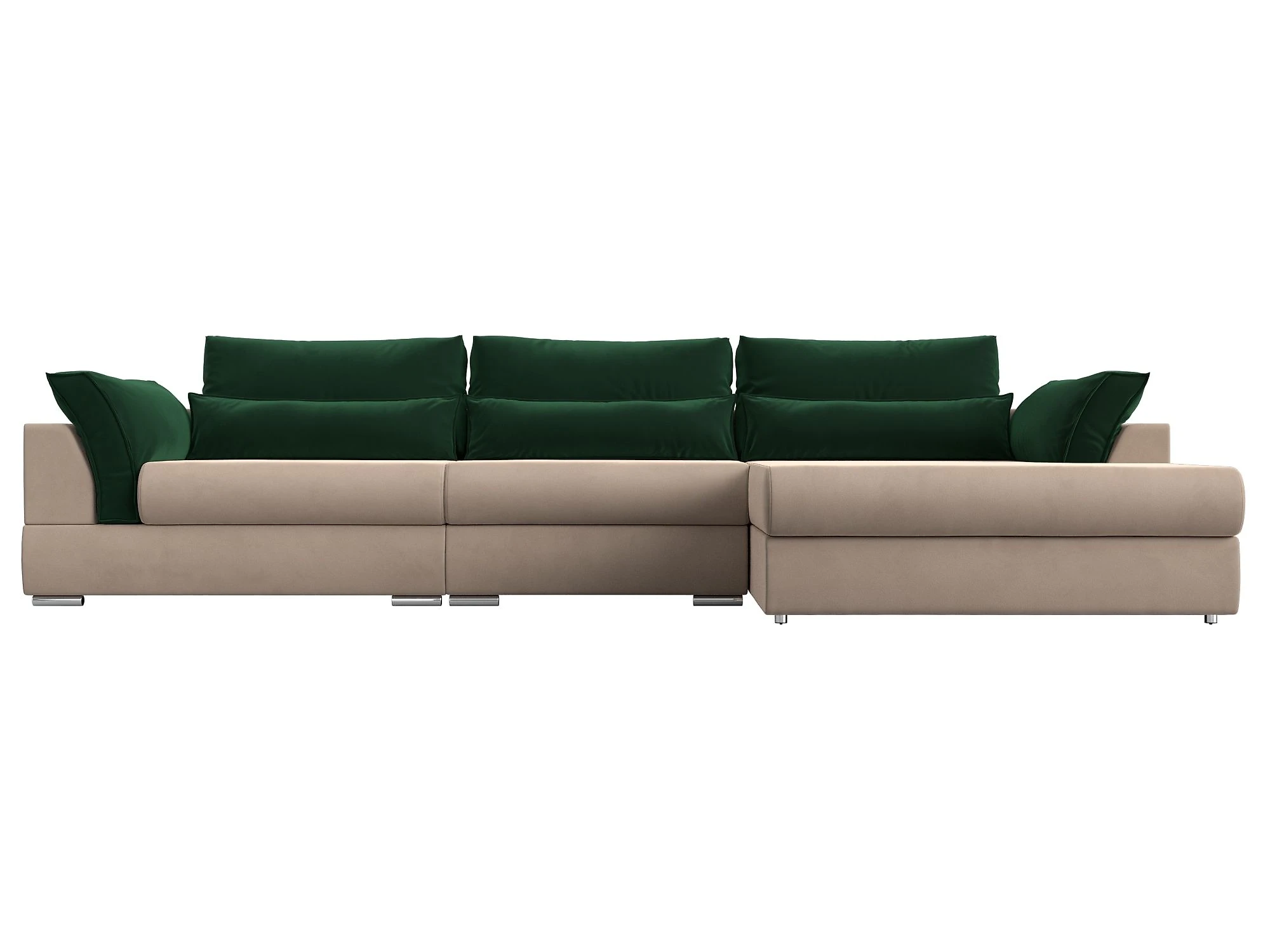 Угловой диван с независимым пружинным блоком Пекин Лонг Плюш Дизайн 3