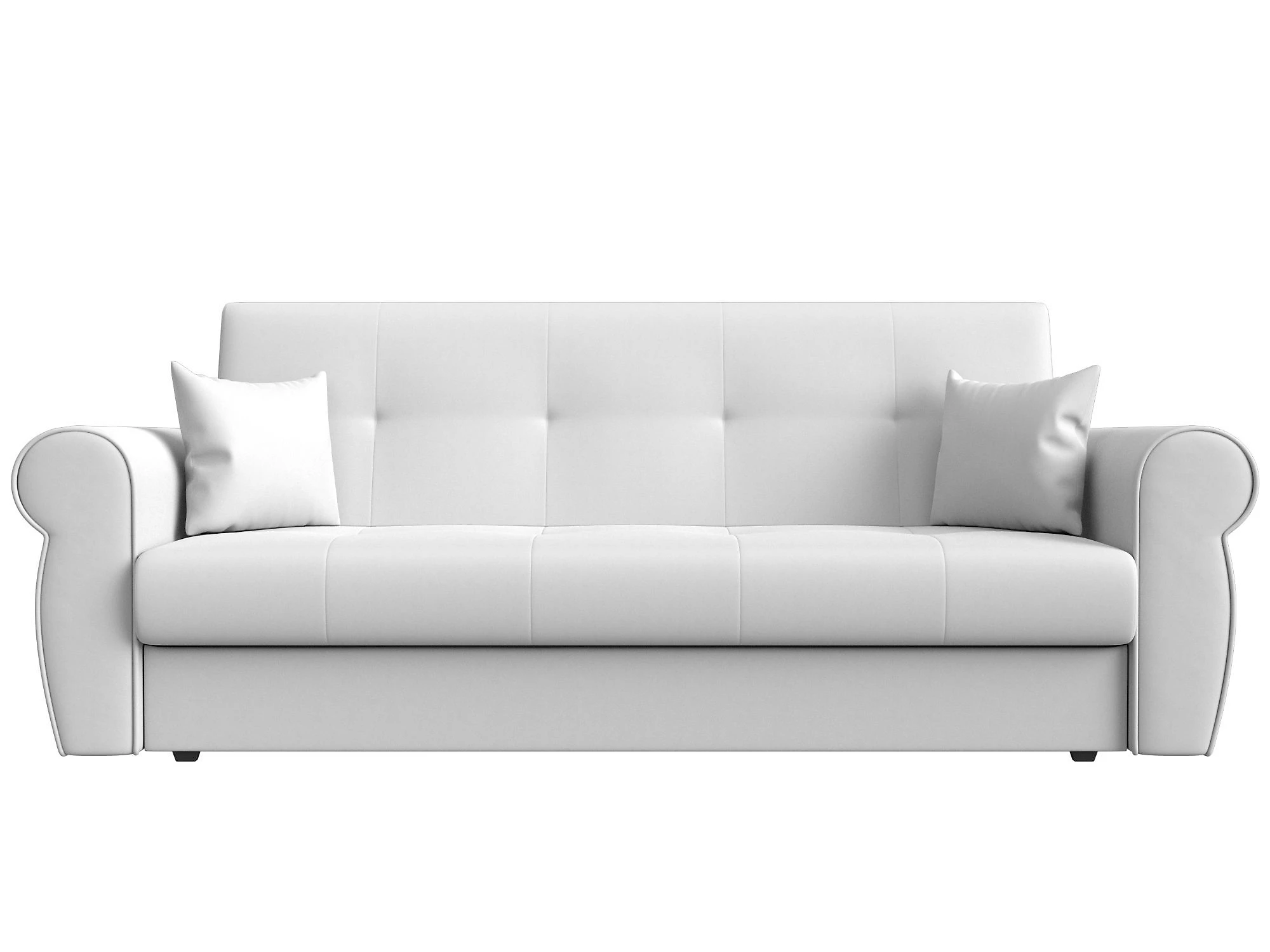 Белый прямой диван Лига-019 Дизайн 29 книжка