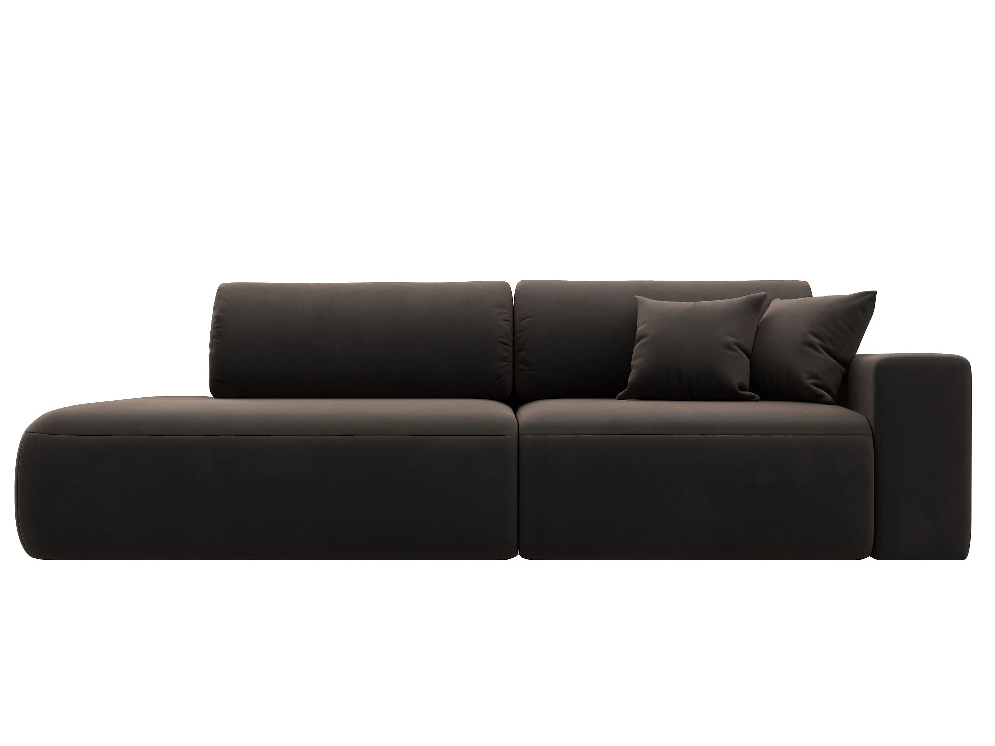 Коричневый диван Лига-036 Модерн Плюш Дизайн 5