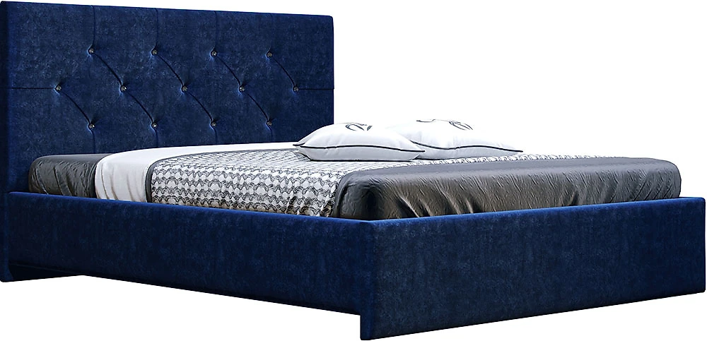 Широкая кровать 370 Синяя