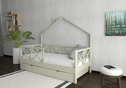 кровать в стиле минимализм Домик-2