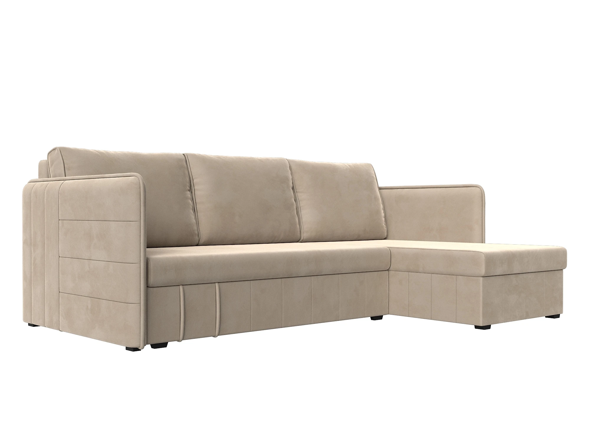 Угловой диван для гостиной Слим Плюш Дизайн 1