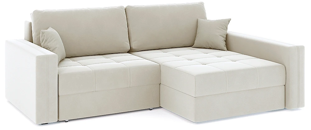 Угловой диван из велюра Брест-2 Плюш Крем